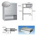 Kit pour Meuble Volet Roulant Cuisine Aluminium Blanc