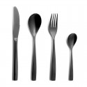 Set Couverts BCN Black Inox - 24 Pièces