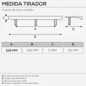 Poignée Métallique Chrome Mat 4081E 160 mm