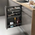 Rack à Bouteilles Coulisses Latéraux Flat Anthracite