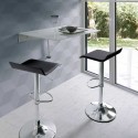 Tabouret de Cuisine Haute en simili-cuir, et le Châssis, Chrome brillant 7803