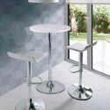 Tabouret de Cuisine Haute en simili-cuir, et le Châssis, Chrome brillant 7803