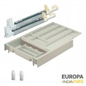 Tiroir Cuisine Double Porte-Couverts PVC Blanc Europa