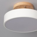 Plafonnier LED 12W Bois et Métal CCT Sélectionnable Whisty