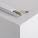 Profilé en Aluminium de Surface avec Couvercle Continu pour Bandes LED