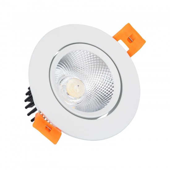 Spot LED Downlight 7W COB Circulaire Blanc Ø70 mm Blanc Chaud