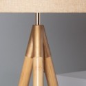 Lampadaire Wolby en Bois et Tissu