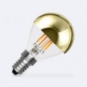 Ampoule à Filament LED E14 4W 400 lm G45 Or Reflect 2200K