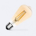 Ampoule à Filament LED E27 8W 750 lm Dimmable ST64 Or 2700K