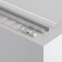 Profilé en Aluminium de Surface avec Couvercle Continu pour Bandes LED