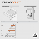 Coulisses 25 kg Blum Standard M pour Tiroir