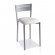 Tabouret de bar de Cuisine en Chrome Mat avec Rembourrage de l'Assise et du Dossier 7952