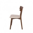 Chaise KEIRA noyer beige