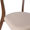 Chaise KEIRA noyer beige