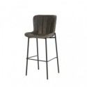 Tabouret haut RILEY gris