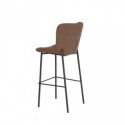 Tabouret haut RILEY marron