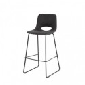 Tabouret haut ROWAN gris foncé