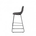 Tabouret haut ROWAN gris foncé