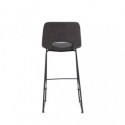 Tabouret haut ROWAN gris foncé