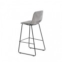 Tabouret haut ROWAN gris clair