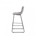 Tabouret haut ROWAN gris clair