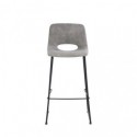 Tabouret haut ROWAN gris clair