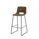 Tabouret haut ROWAN marron