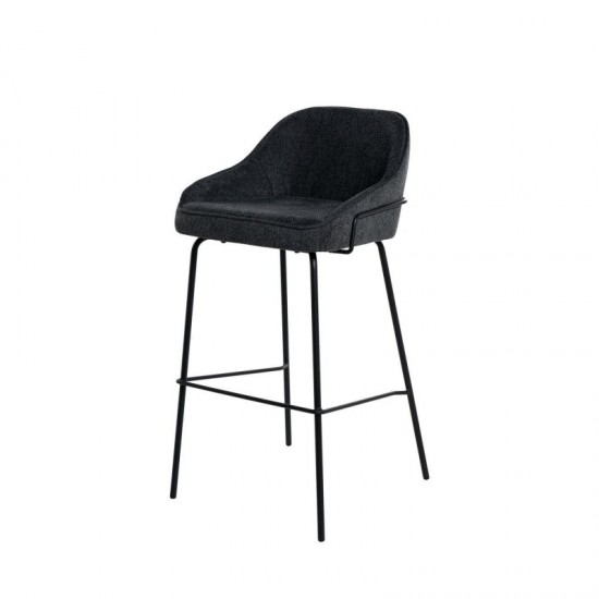 Tabouret haut LOUIS gris foncé