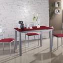 Set De Cuisine Table En Verre Extensible + 4 Chaises