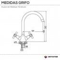 Robinet d'évier Mélangeur Bimando Verticale MC104