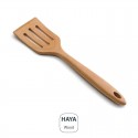 Spatule Perforée En Bois De Hêtre Brun