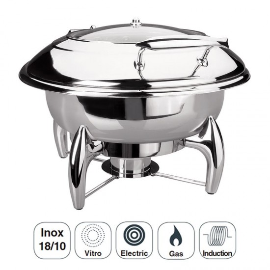 Chafing Dish Luxe Ronde En Acier Inoxydable