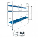 Rayonnage modulaire Double 6 Étagères Fonds 385 mm Hauteur 1750 mm