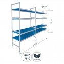 Rayonnage modulaire Double-8 Étagères, Fond 385 mm Hauteur 1750 mm