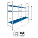 Rayonnage modulaire Double 6 Étagères Fonds 385 mm Hauteur 2000 mm