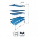 Rayonnage modulaire Ouvert 5 Tablettes de Fond 385 mm Hauteur 1750 mm