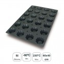 Moule Briochette 24 Cavités En Silicone Noir