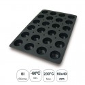 Moule À Muffins 24 Cavités En Silicone Noir