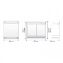 Cube corbeille rectangulaire 16 L + 16 L