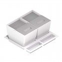 Cube corbeille environnemental rectangulaire K