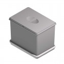 Cube Corbeille Gris Eco 14 L pour Tiroir