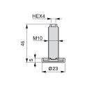 Pied Niveleur avec Base Circulaire M10 D. 23 mm (20 pièces)