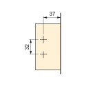 Charnière 100°, avec Excentrique Emuca X91N (2 pcs)