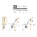 Bars pour les Portes de la Soute de la Force de 20 à 70 kg x cm Emuca NSDX