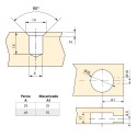 Kit Excentrique boulons et les Écrous des Boulons M8 Emuca Grand (10 pcs)