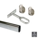 Barre de Penderie Ovale en Acier, 30x15 mm (2 pcs)