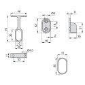 Barre de Penderie Ovale en Acier, 30x15 mm (2 pcs)