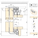 Armoire 2 Portes avec des Profils Gratuit Rapide et de Fermeture en douceur de l'Espace+