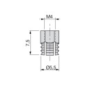 Écrou Extensible M4 Laiton (100 pcs)